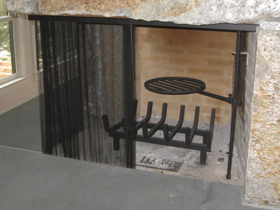 Mesh Curtain Fireplace Screen